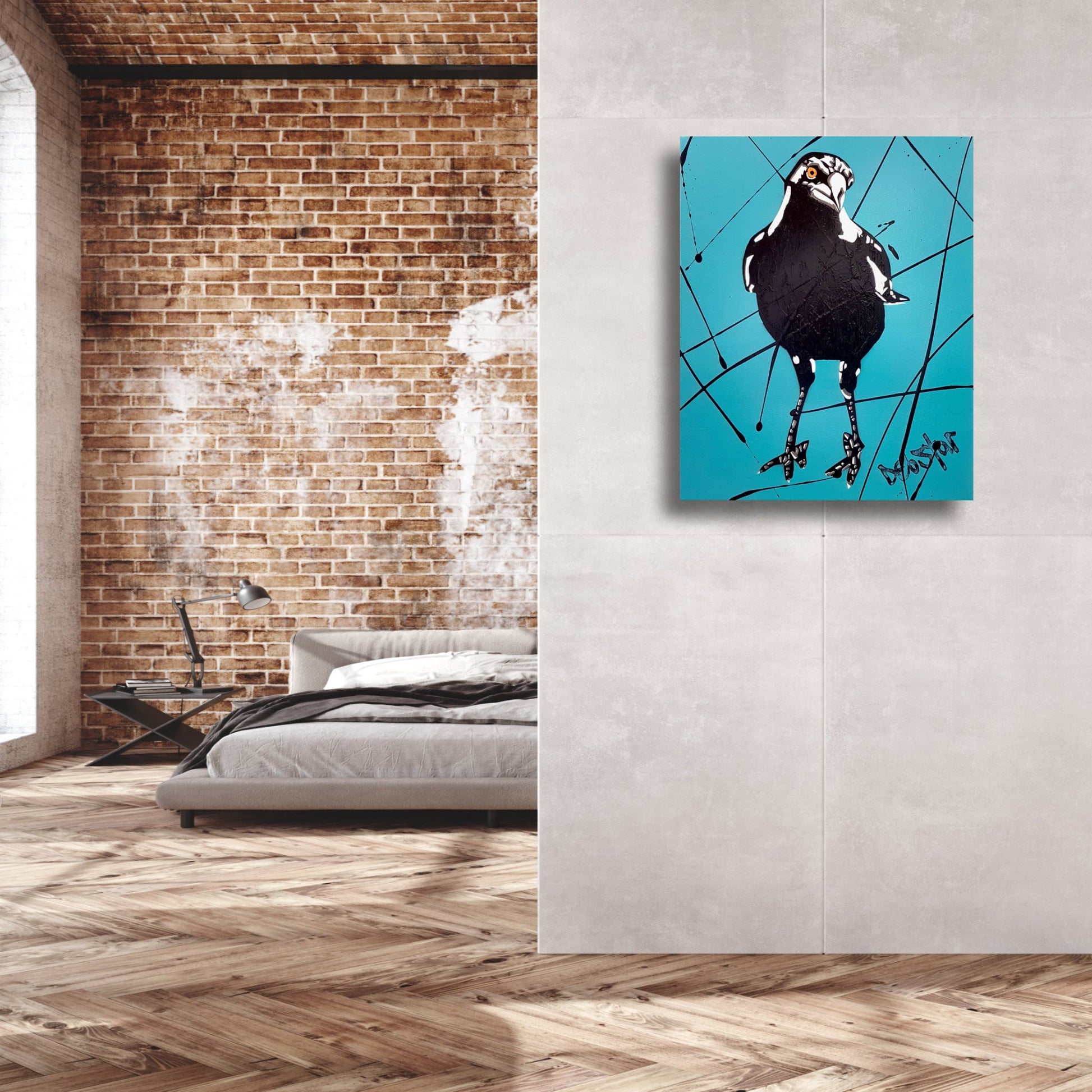 Magpie Blue Pop - Original Art - 4