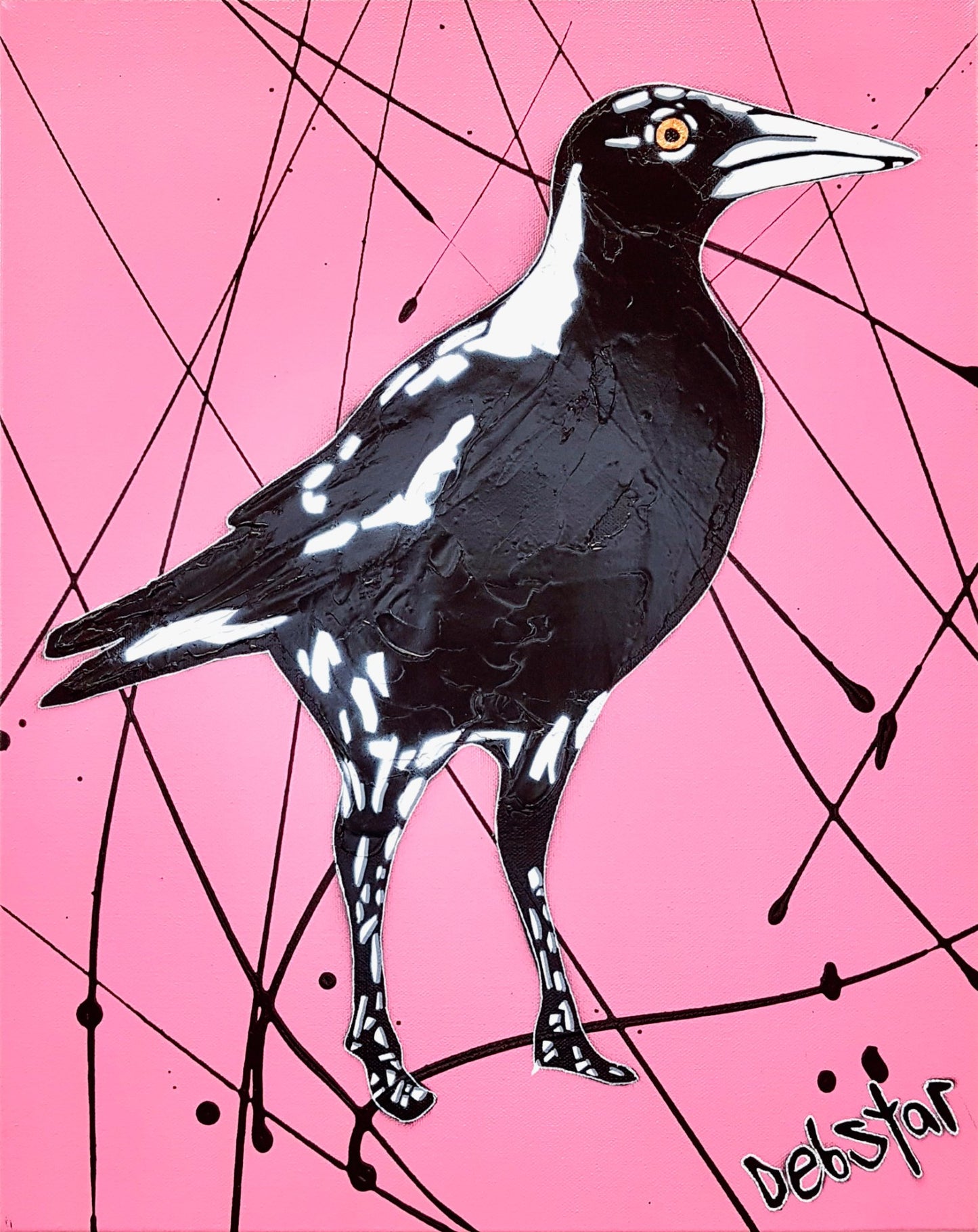 Magpie Pink Pop 2 - Original Art - 1