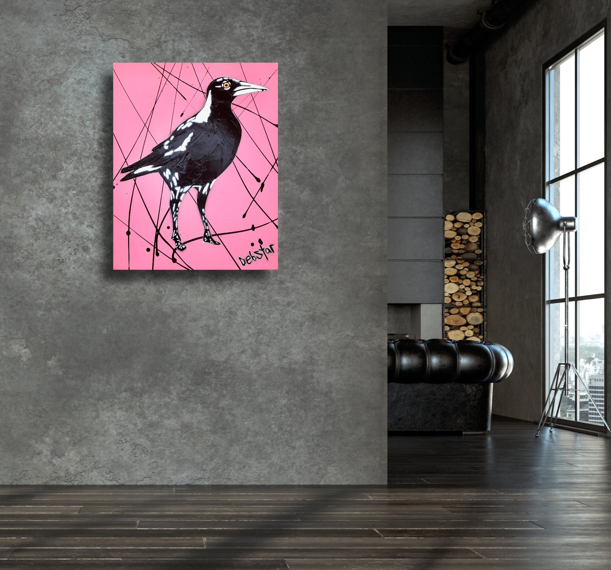 Magpie Pink Pop 2 - Original Art - 2