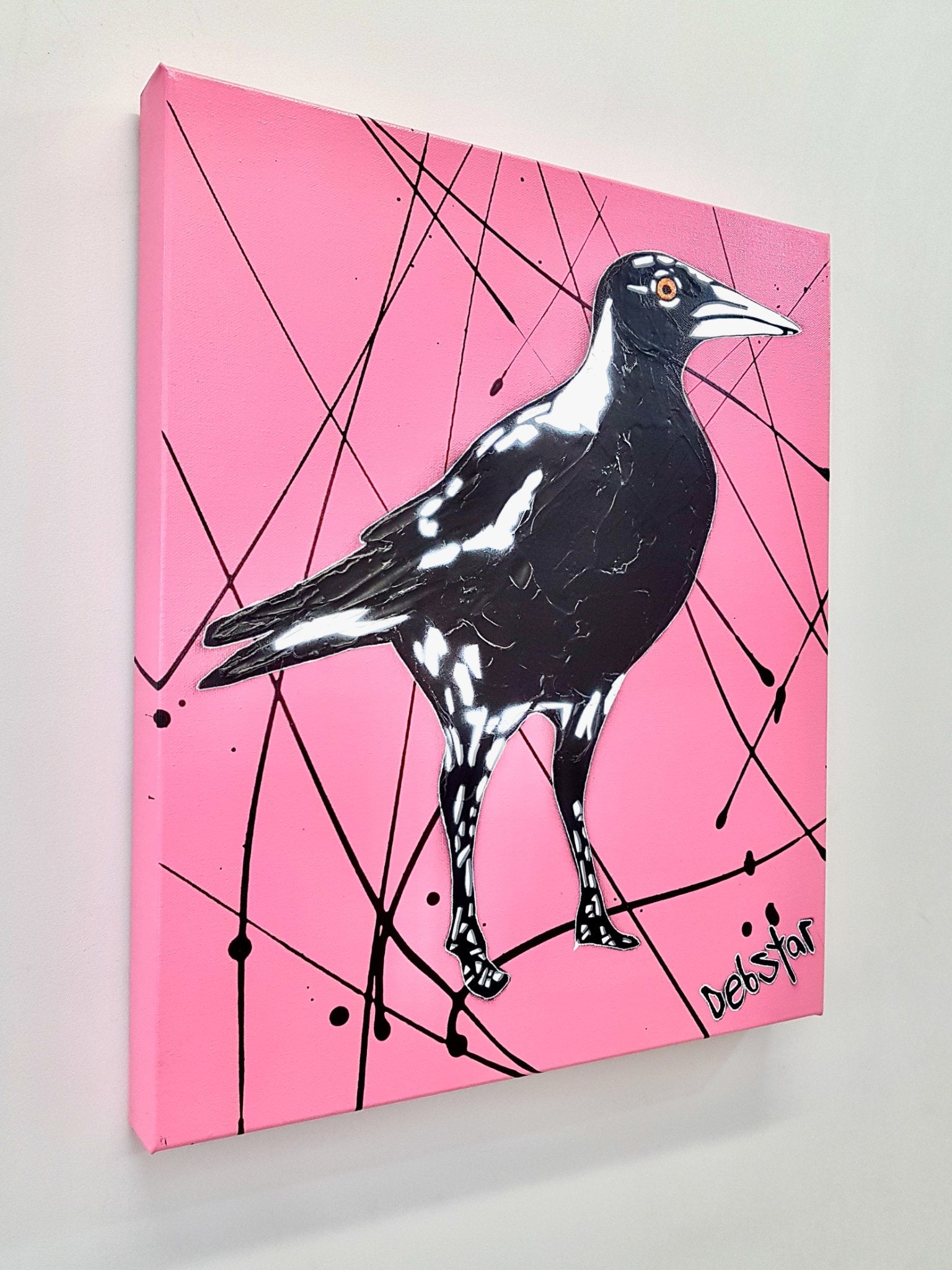 Magpie Pink Pop 2 - Original Art - 3