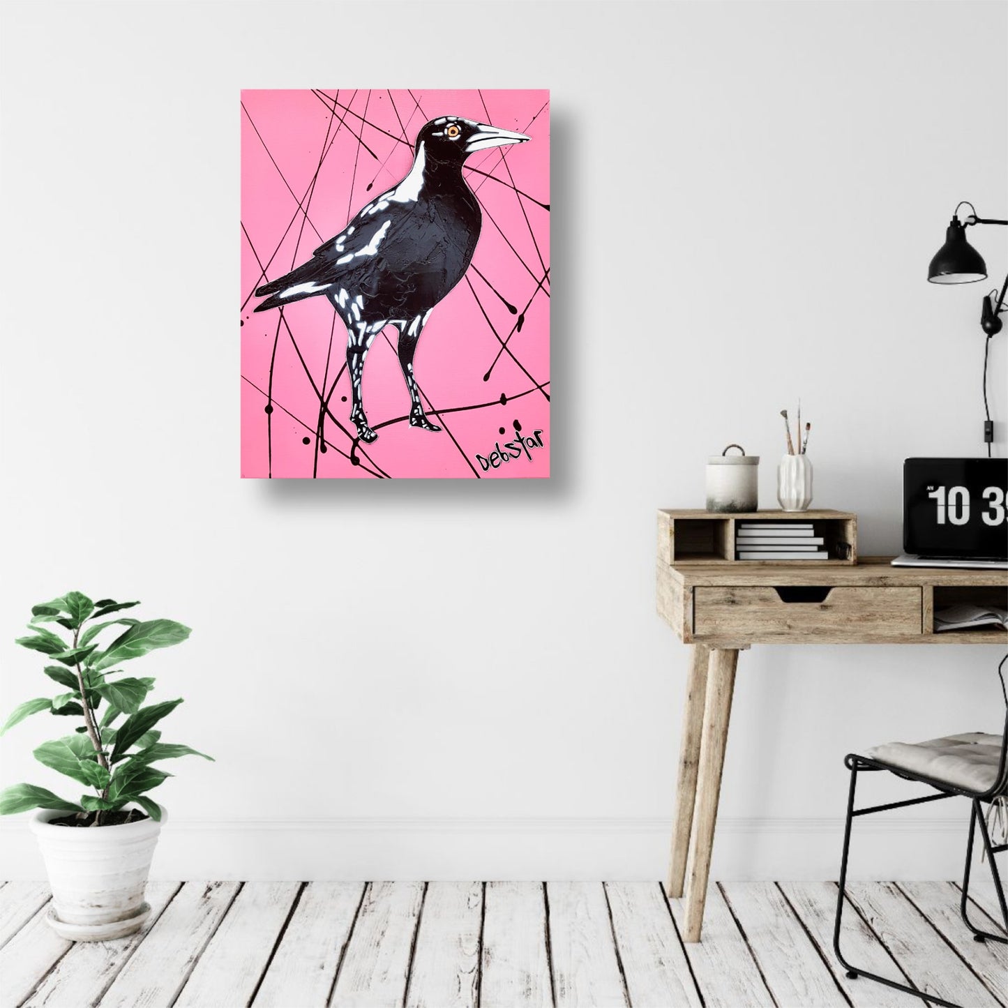 Magpie Pink Pop 2 - Original Art - 4