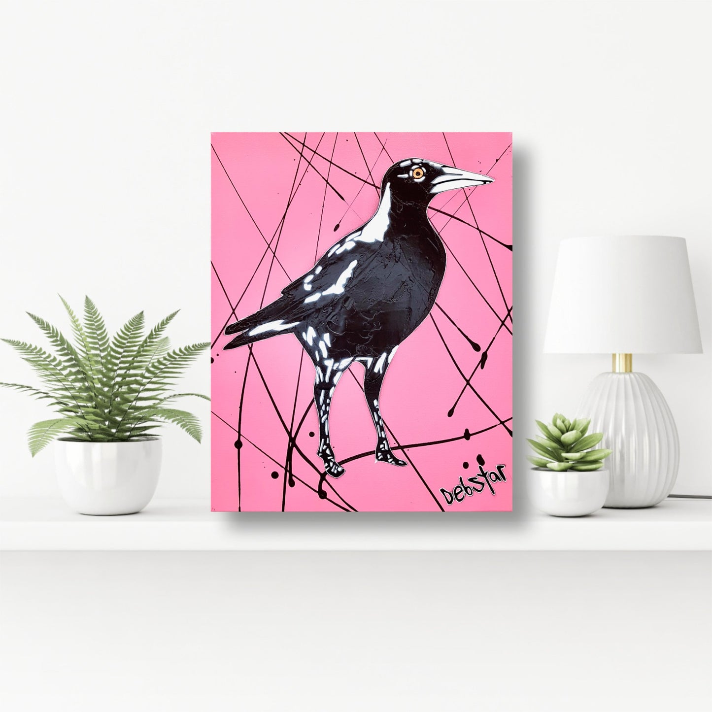 Magpie Pink Pop 2 - Original Art - 5