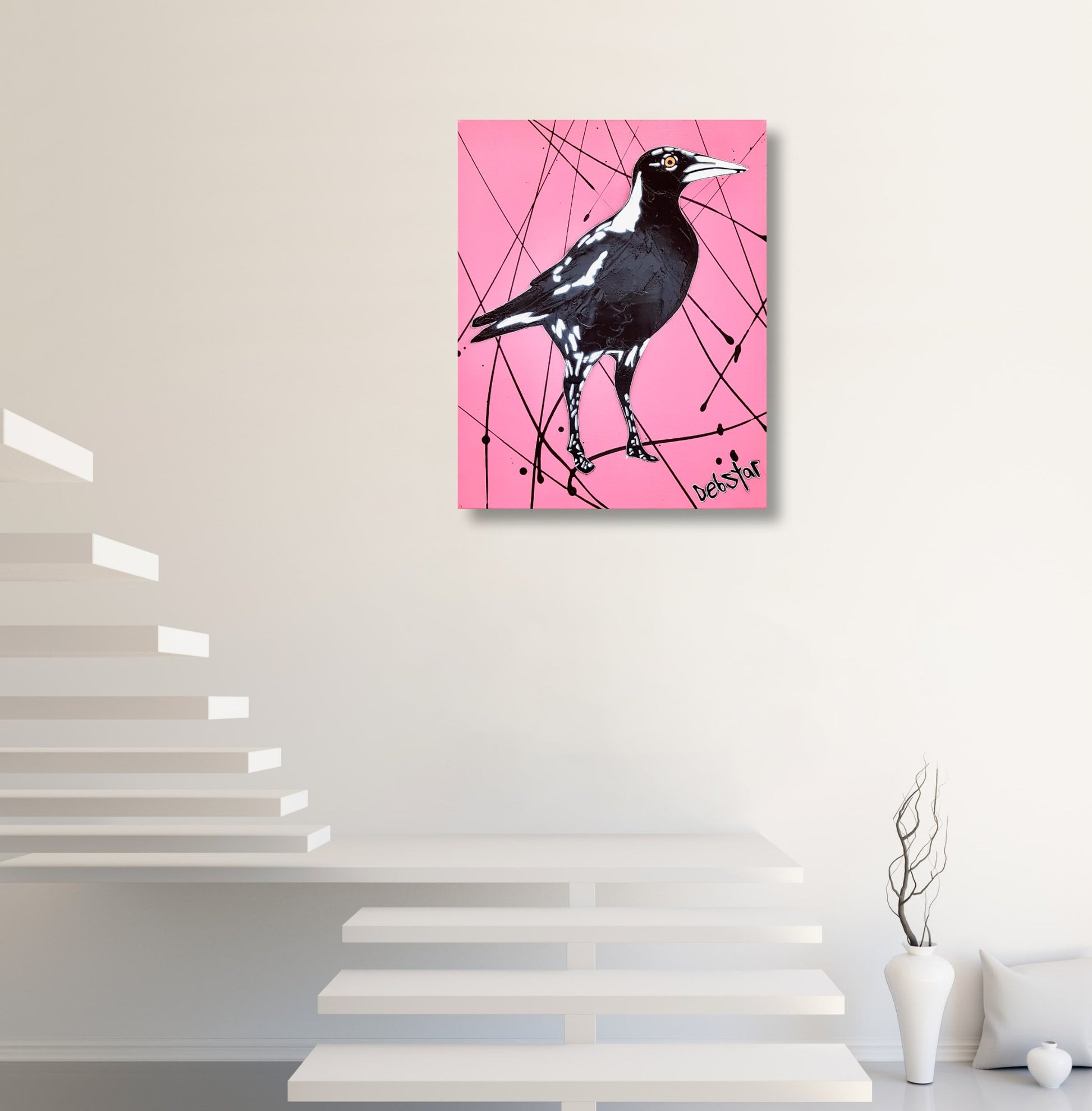 Magpie Pink Pop 2 - Original Art - 7