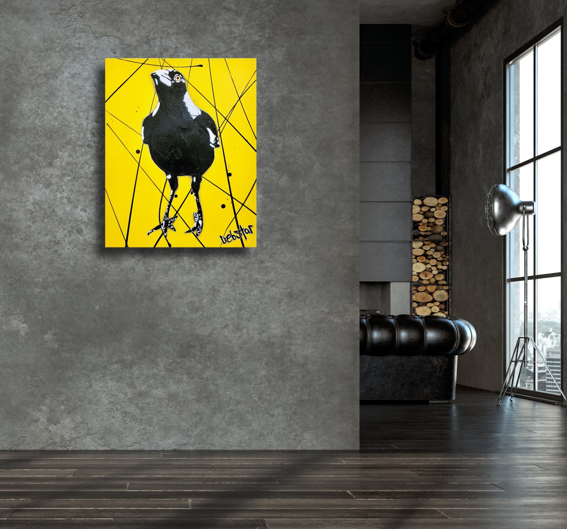 Magpie Yellow Pop 2 - Original Art - 2