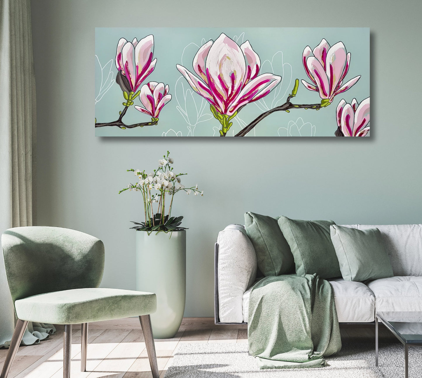 Magnolia Blooms Original Art - 2