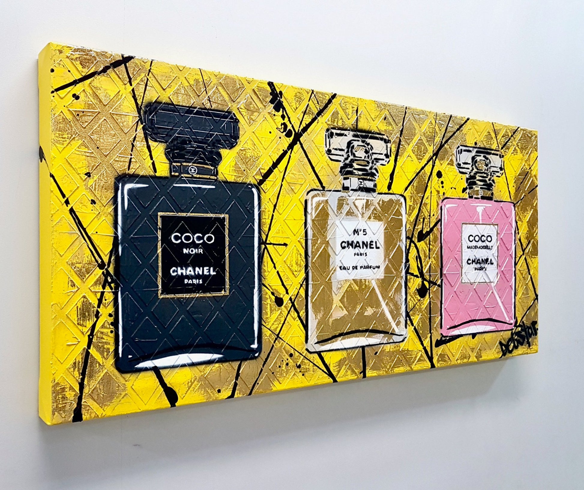 Coco Chanel Perfume Collection Yellow - Original Art - 3