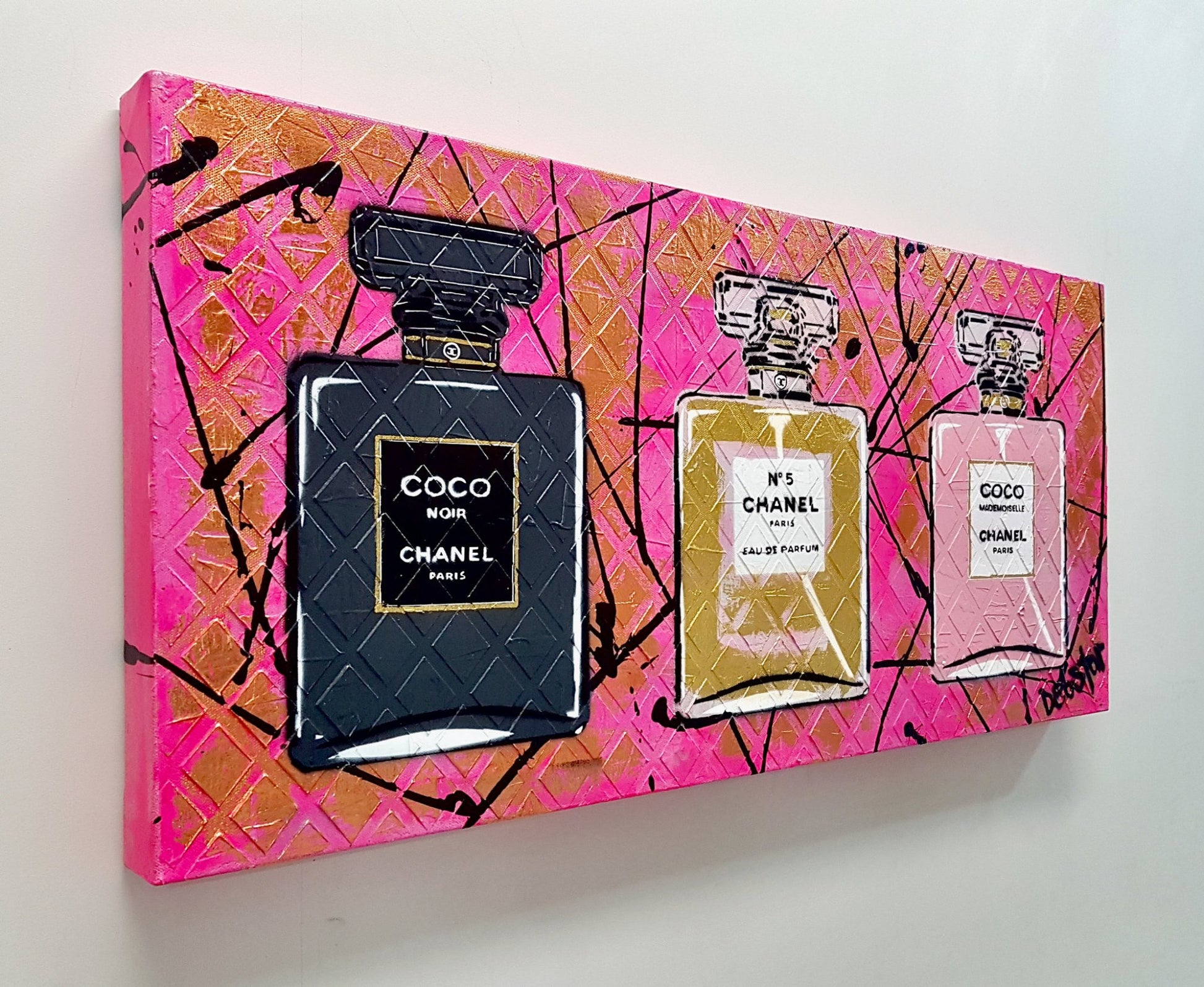 Coco Chanel Perfume Collection Pink - Original Art - 3