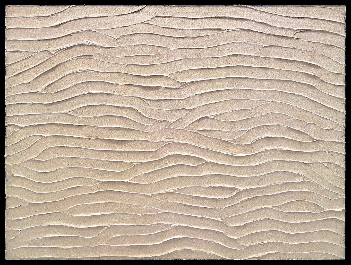 Sand Ripples 2 - Heavily Textured Abstract on Canvas Framed - 1