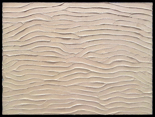 Sand Ripples 2 - Heavily Textured Abstract on Canvas Framed - 1