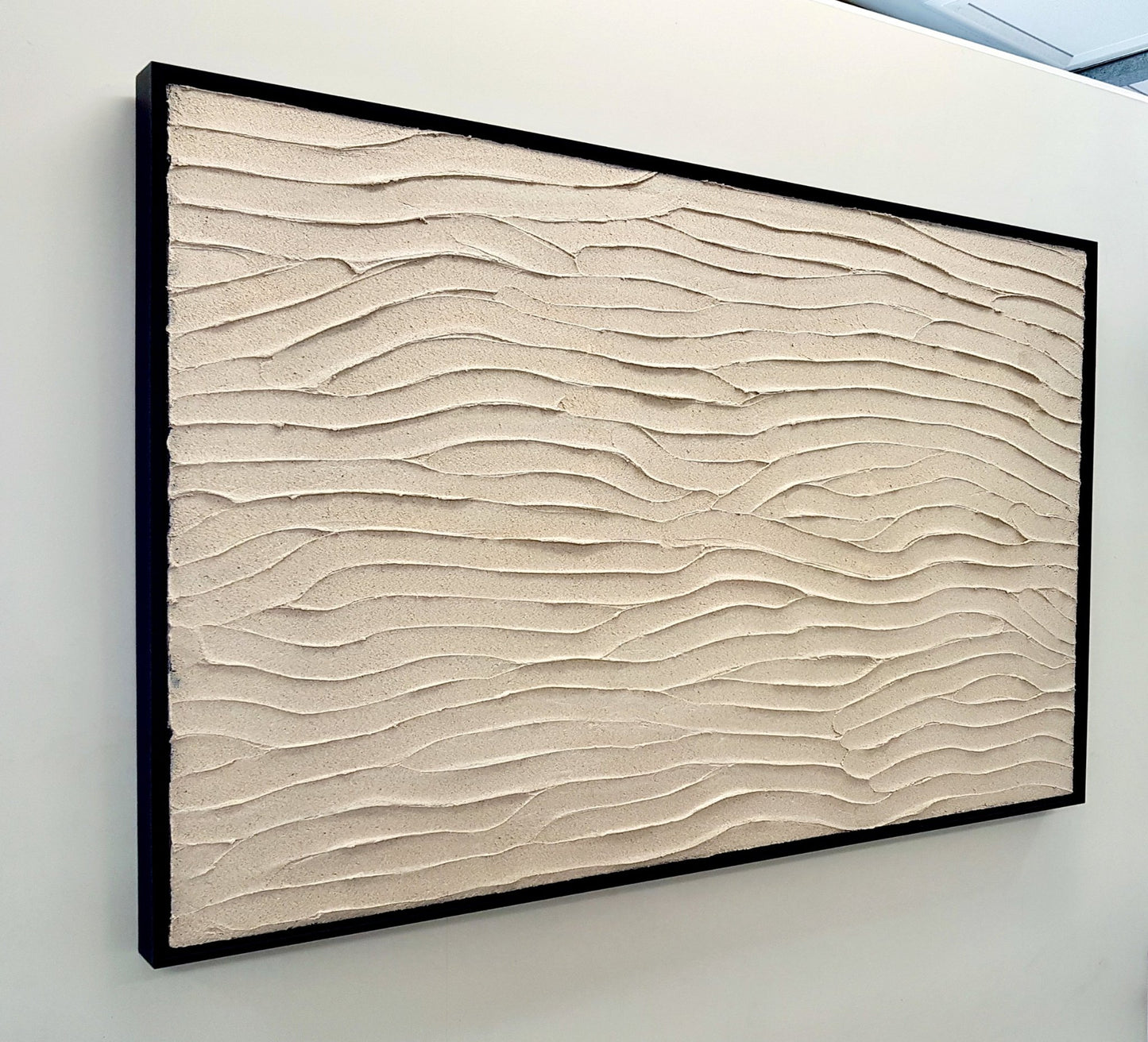 Sand Ripples 2 - Heavily Textured Abstract on Canvas Framed - 3