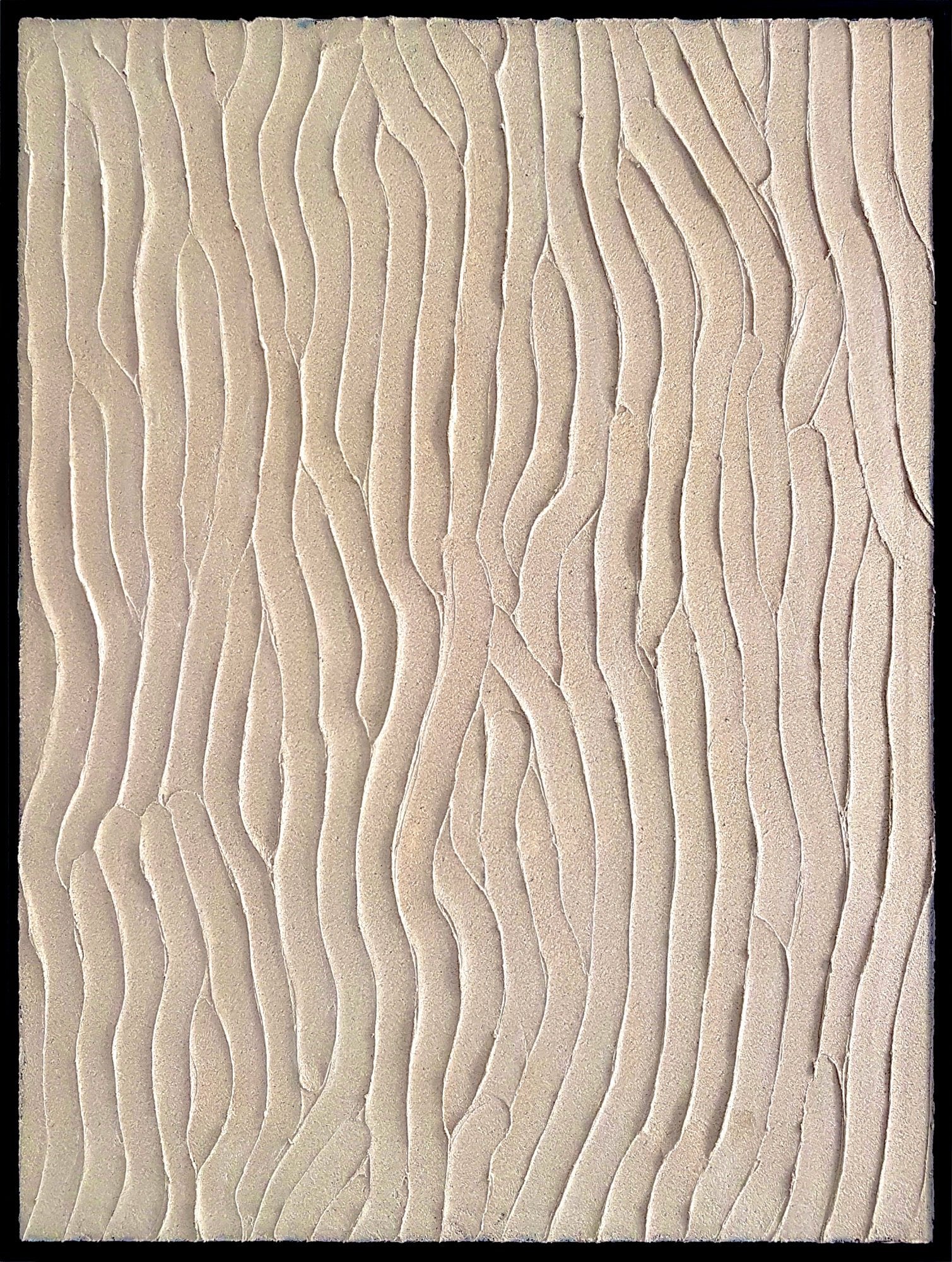 Sand Ripples 2 - Heavily Textured Abstract on Canvas Framed - 7