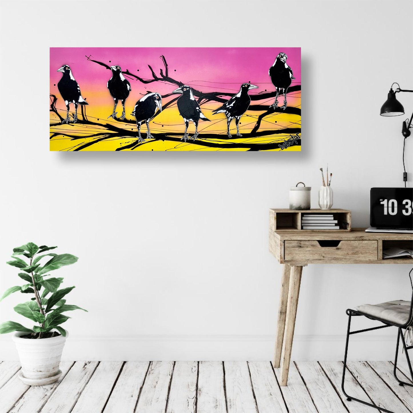 Mischief of Magpies! Sunrise - Original Art - 6