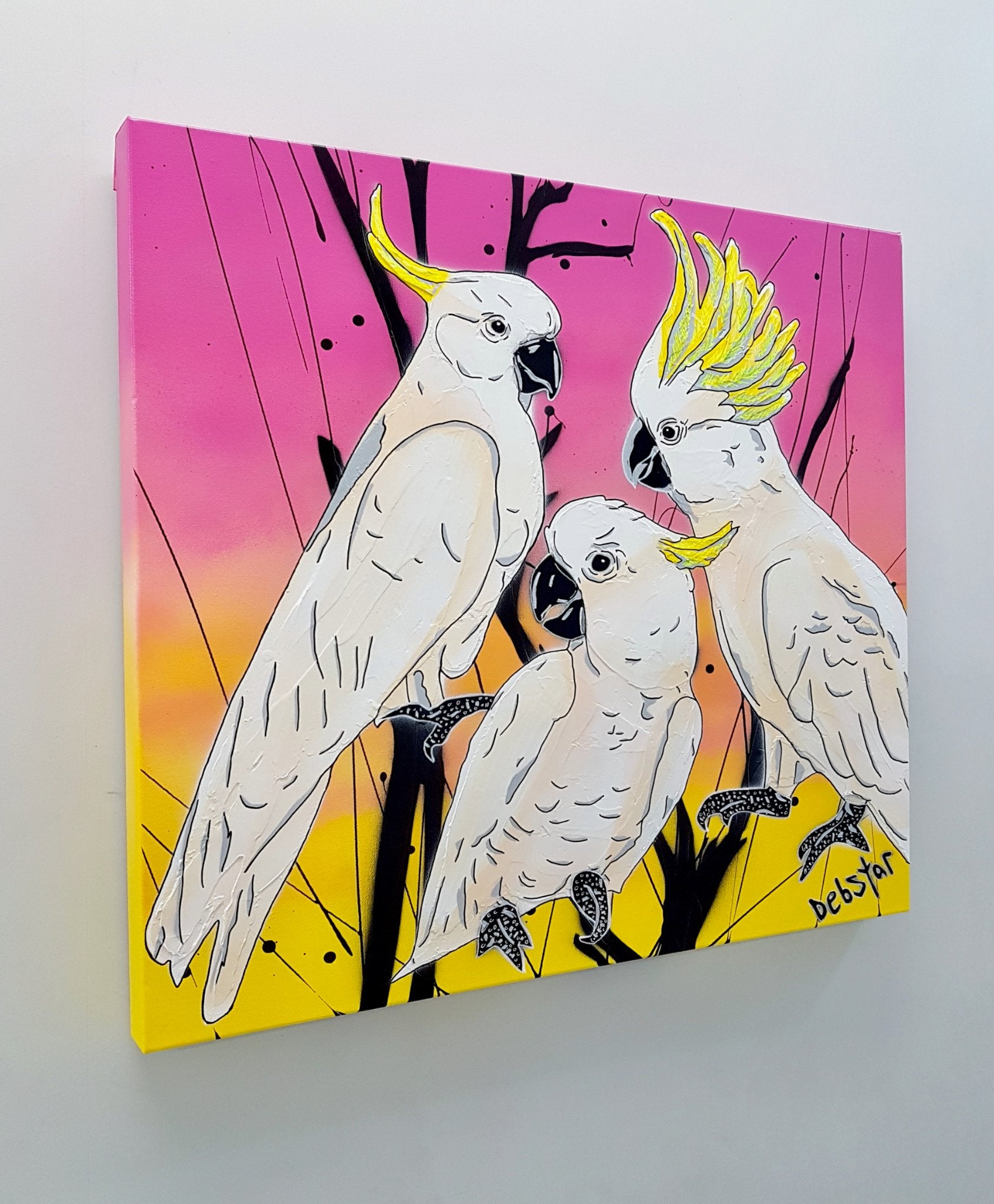 Crackle of Cockatoos Sunrise - Original Art - 3