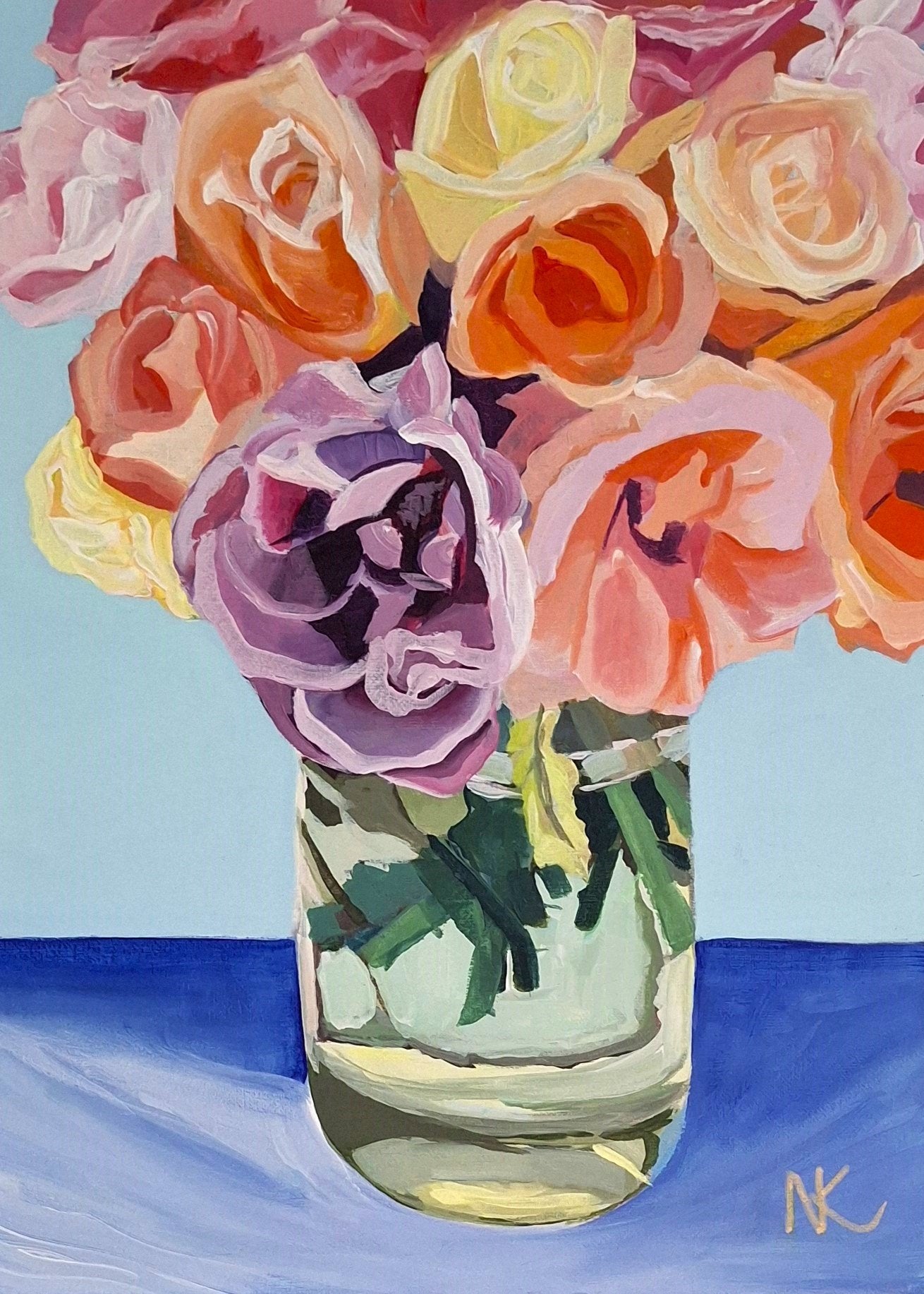 Flowers in Glass - Original Art - 1