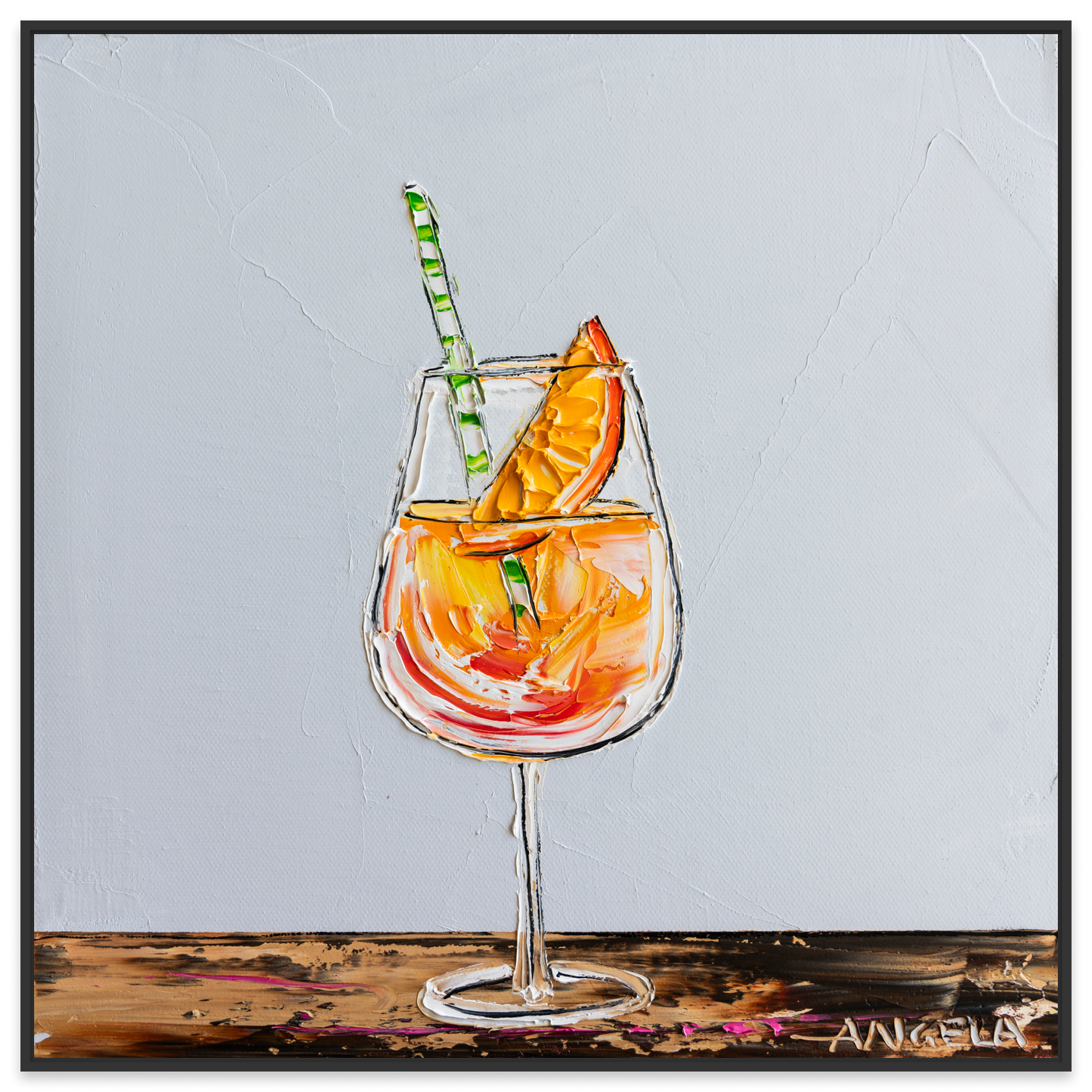 Aperol On Grey - Fine Art Print