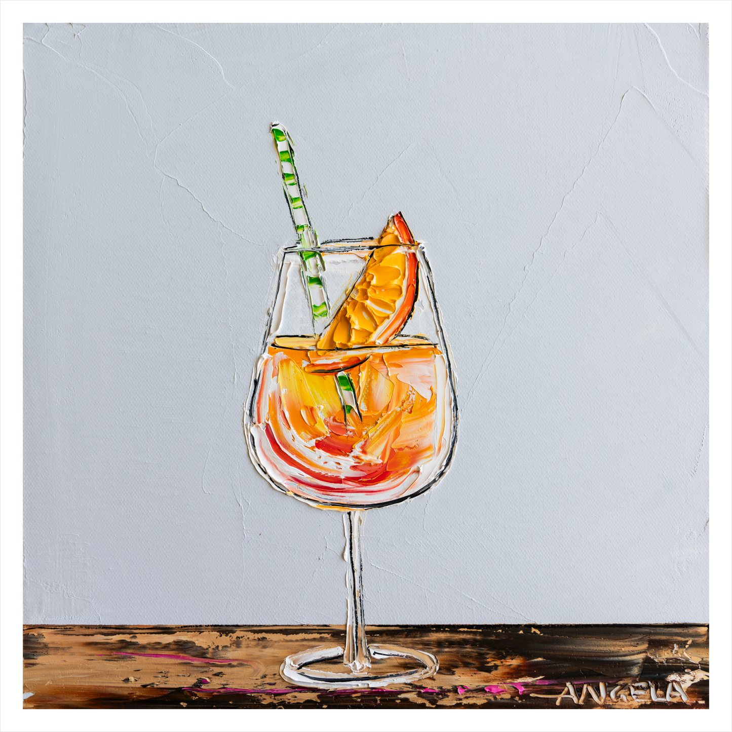 Aperol On Grey - Fine Art Print