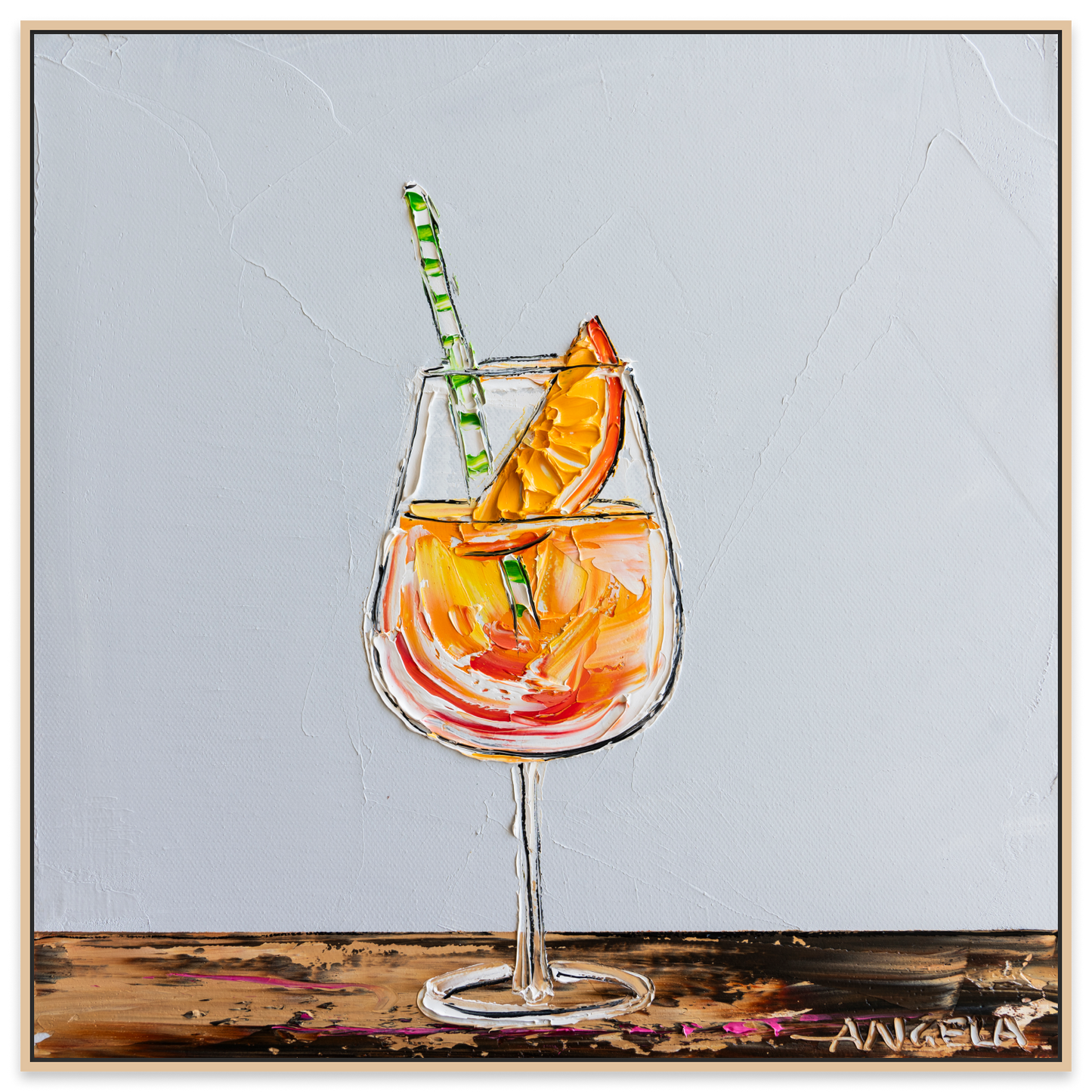 Aperol On Grey - Fine Art Print