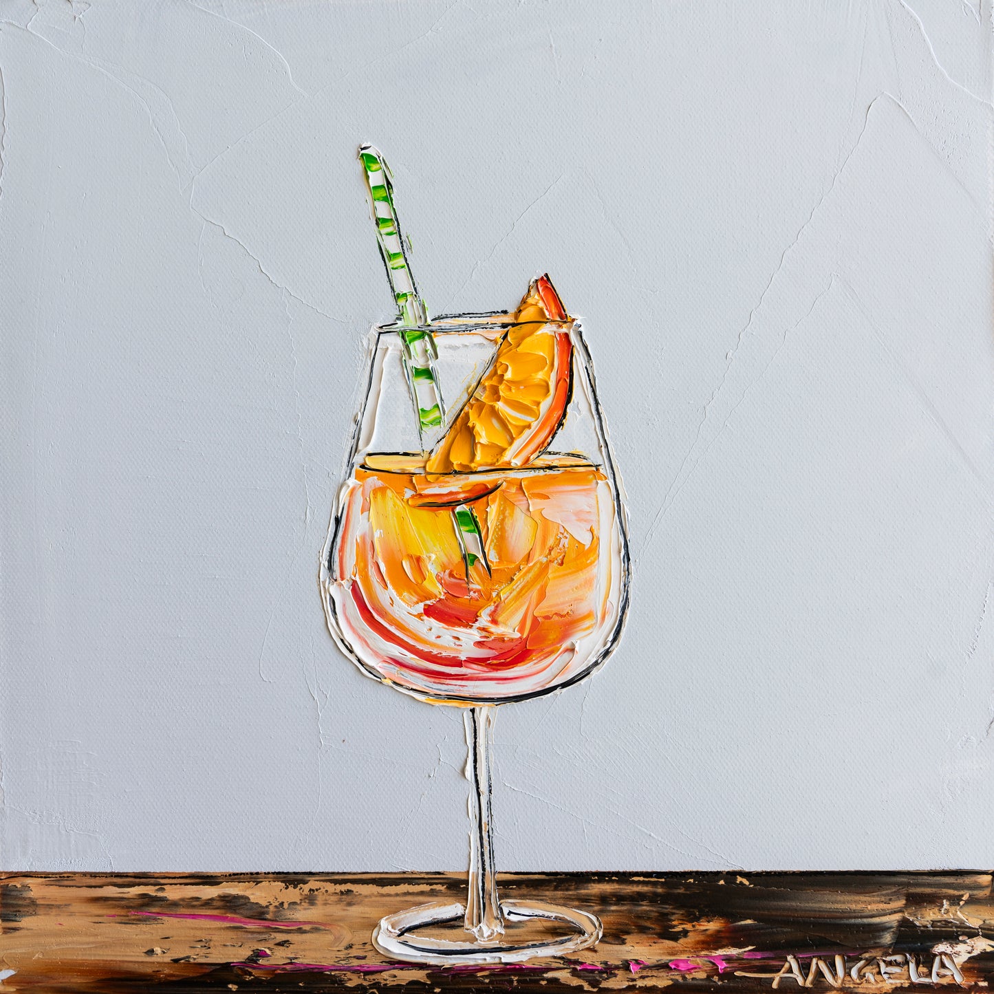 Aperol On Grey - Fine Art Print