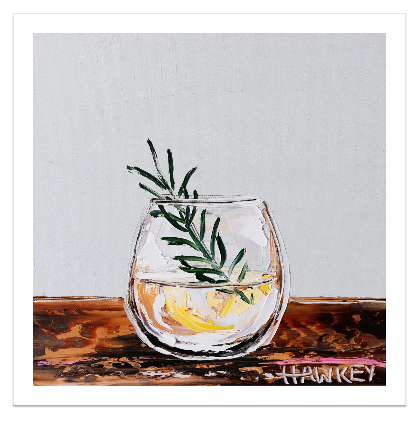 Gin And Tonic 14 Grey - Fine Art Print