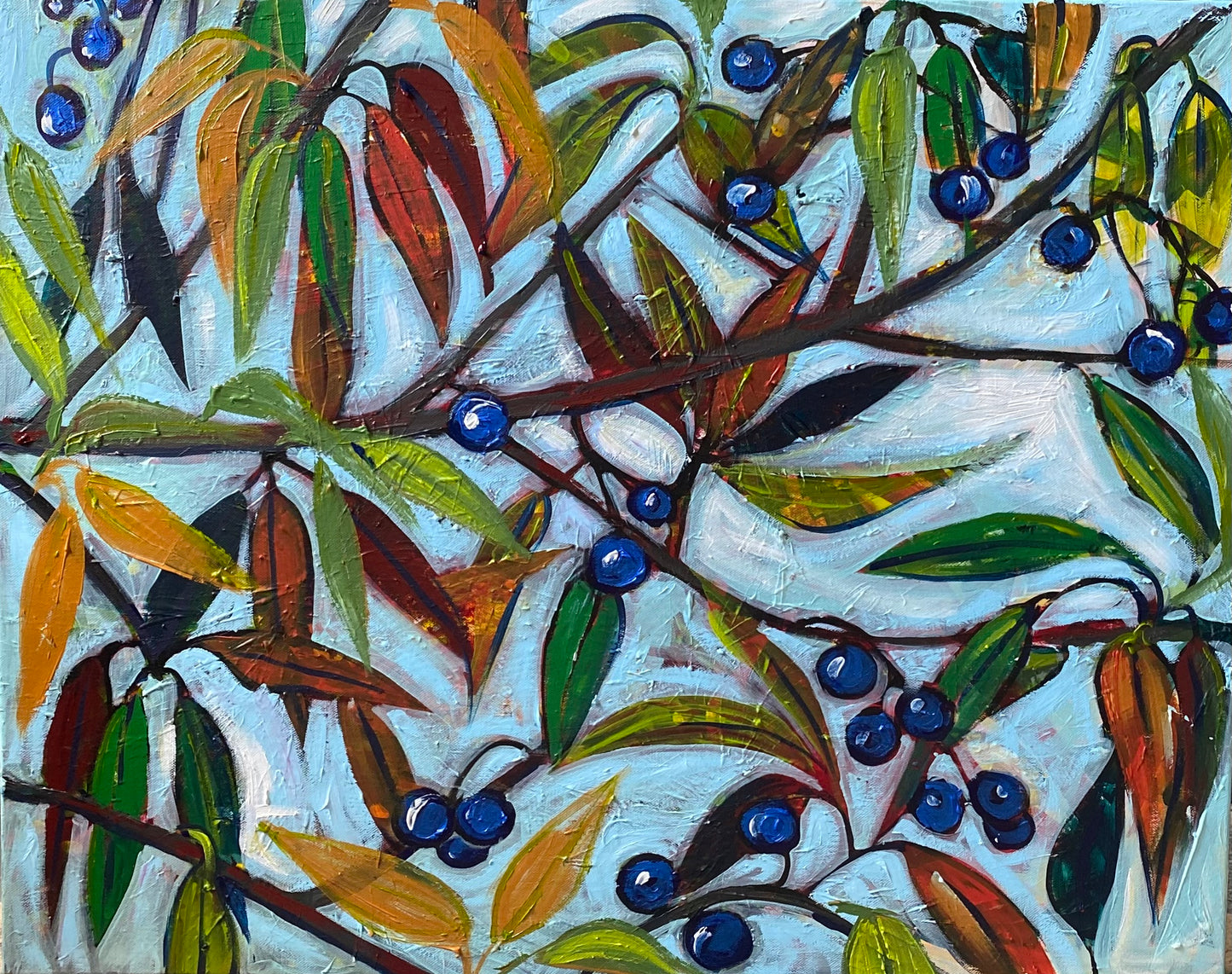 Blue Quondong - Native fig - Original Art