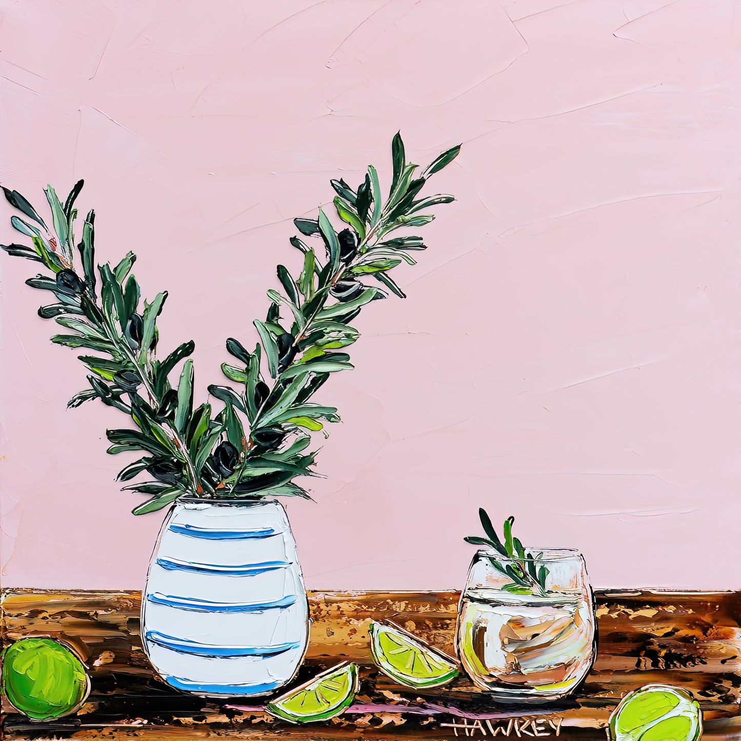 Olive Branch Gin And Limes - Fine Art Print