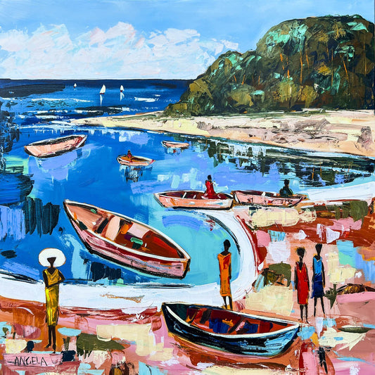 Abstract Shores - Original Art - Gold Coast Gallery Of ArtAngela Hawkey