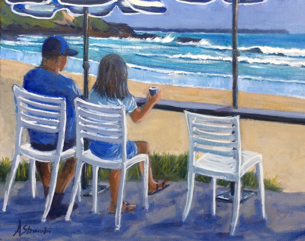 At the Kiosk Yamba 2 - Gold Coast Gallery Of ArtAnne Strambi