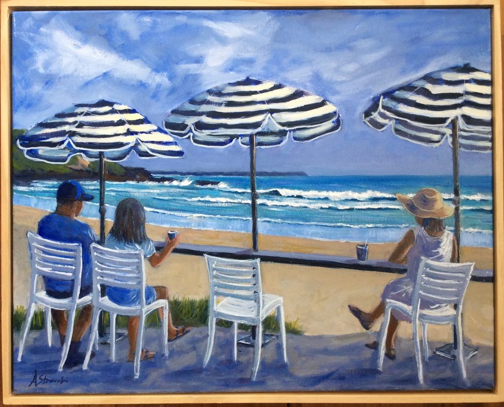 At the Kiosk Yamba 2 - Gold Coast Gallery Of ArtAnne Strambi
