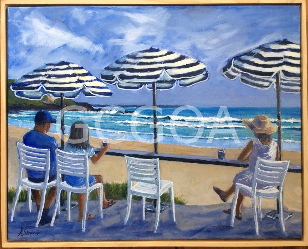 At the Kiosk Yamba 2 - Gold Coast Gallery Of ArtAnne Strambi