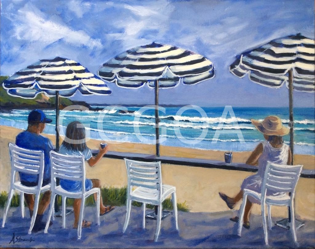 At the Kiosk Yamba 2 - Gold Coast Gallery Of ArtAnne Strambi