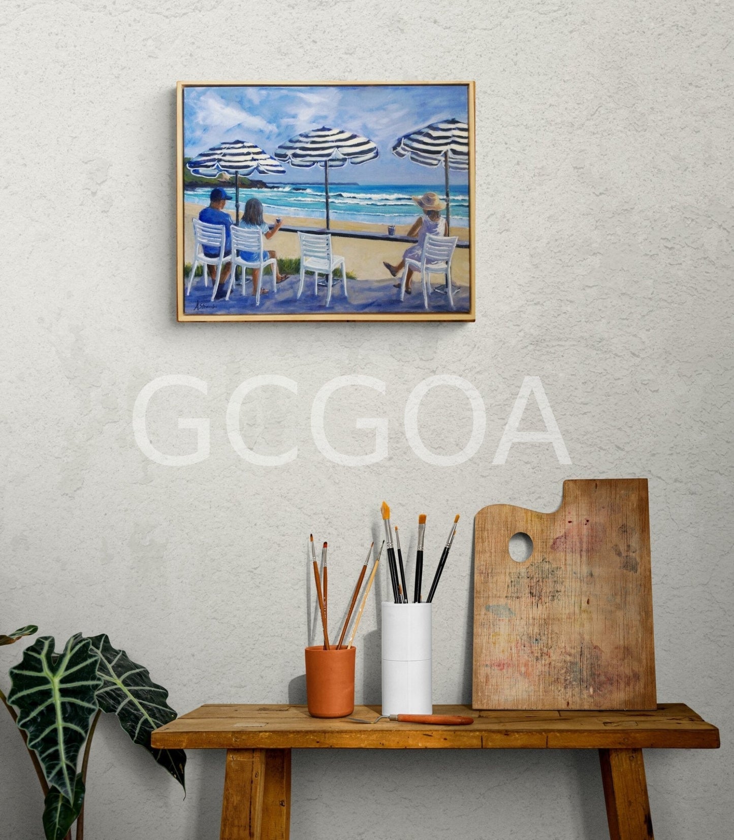 At the Kiosk Yamba 2 - Gold Coast Gallery Of ArtAnne Strambi
