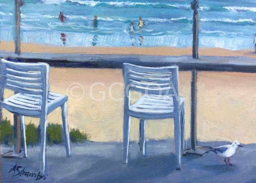 At the Kiosk Yamba - Gold Coast Gallery Of ArtAnne Strambi