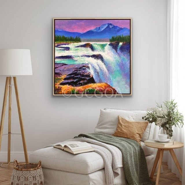 Athabasca Falls, Alberta Canada - Original Art - Gold Coast Gallery Of ArtJos Coufreur