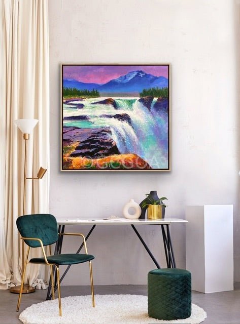Athabasca Falls, Alberta Canada - Original Art - Gold Coast Gallery Of ArtJos Coufreur