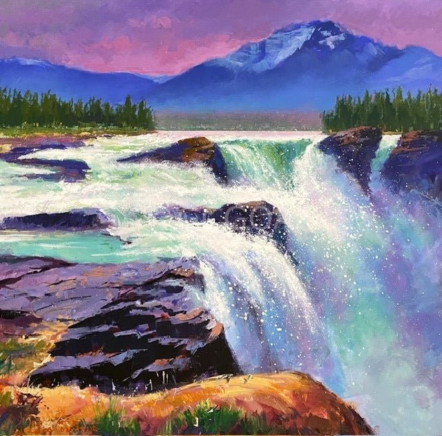 Athabasca Falls, Alberta Canada - Original Art - Gold Coast Gallery Of ArtJos Coufreur