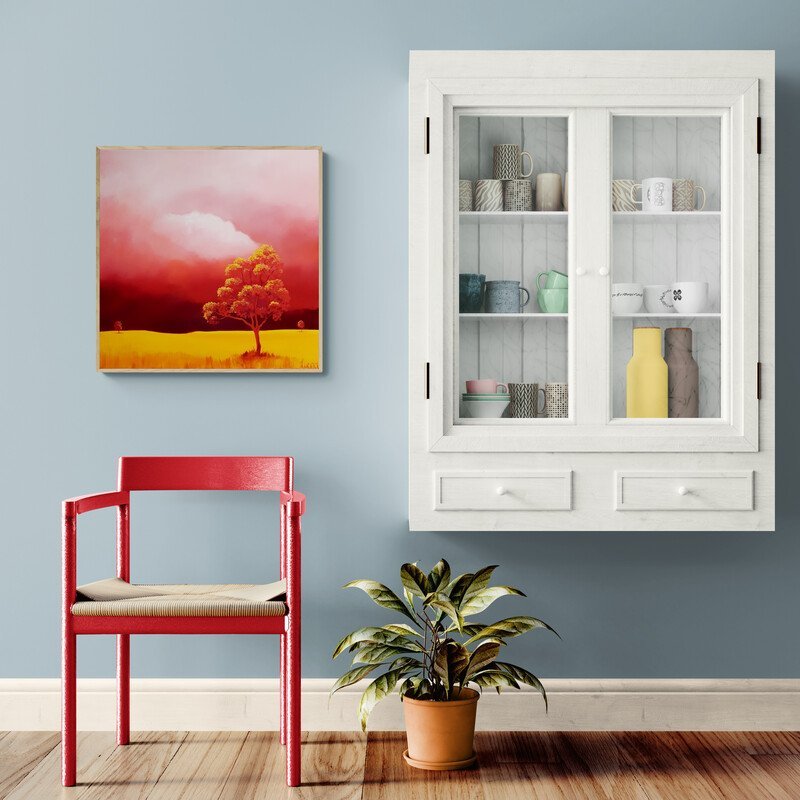 Autumn Glow - Blazing Red - Gold Coast Gallery Of ArtLucinda Leveille