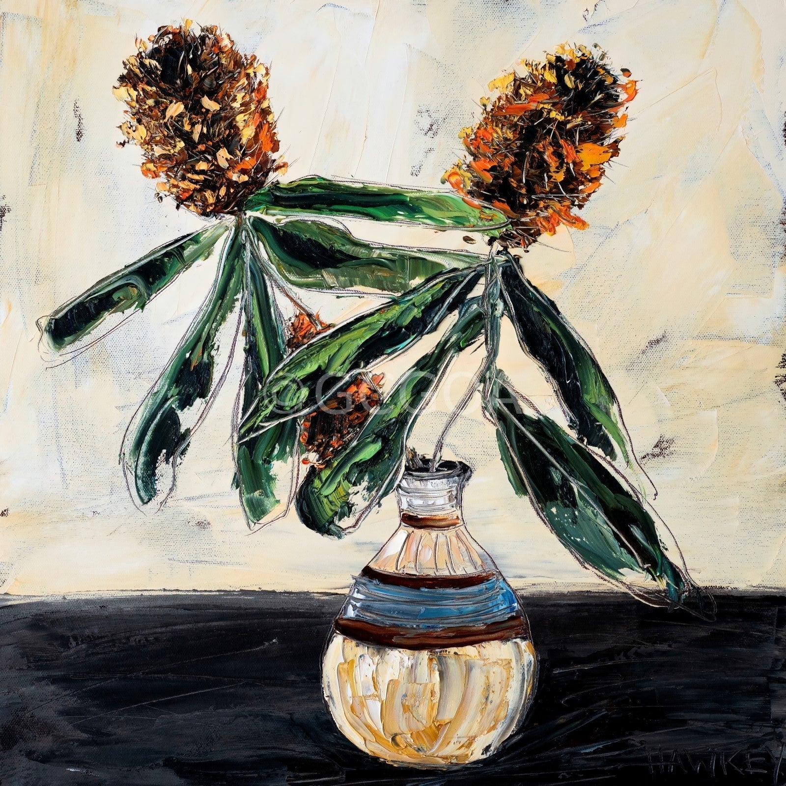 Banksia - Fine Art Print - Gold Coast Gallery Of ArtAngela Hawkey