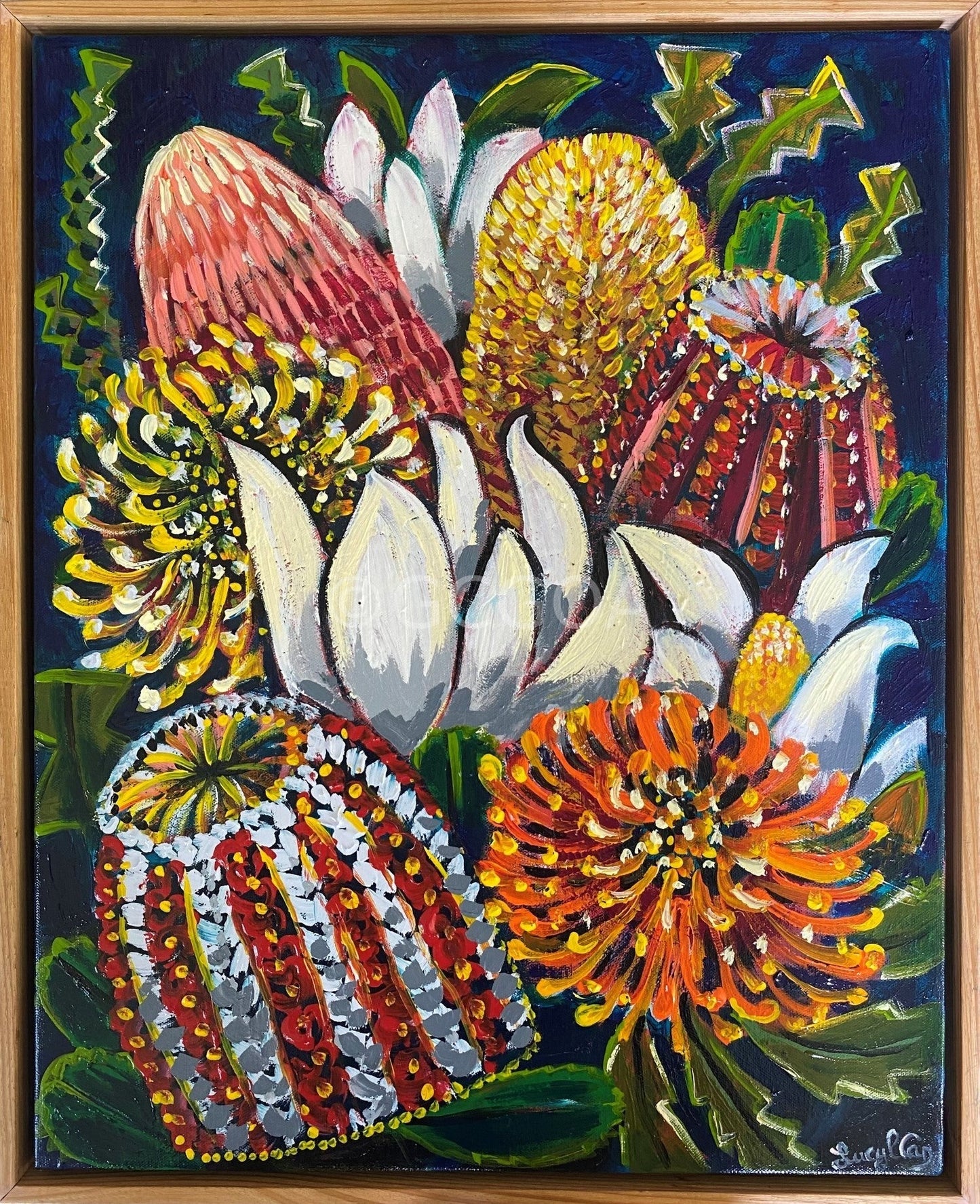 Banksias and Magnolia - Original Art - Gold Coast Gallery Of ArtLucy Car