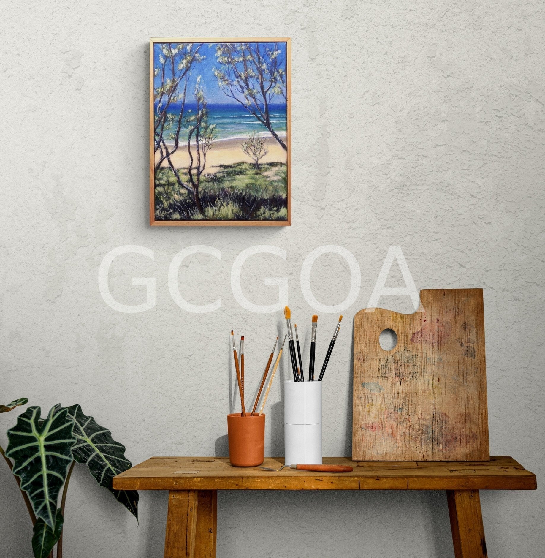 Beach Glimpse at Wooli - Gold Coast Gallery Of ArtAnne Strambi