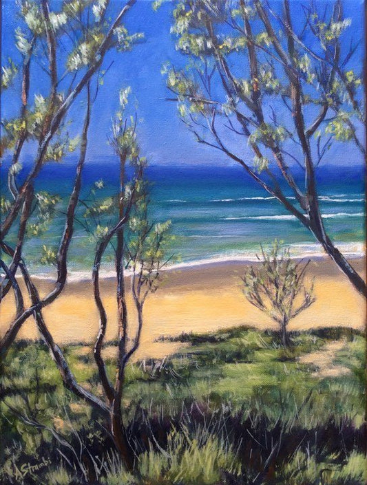 Beach Glimpse at Wooli - Gold Coast Gallery Of ArtAnne Strambi
