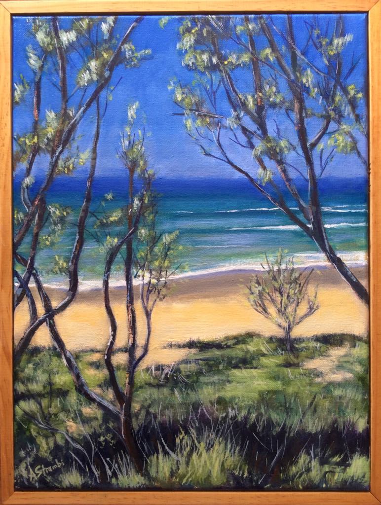 Beach Glimpse at Wooli - Gold Coast Gallery Of ArtAnne Strambi