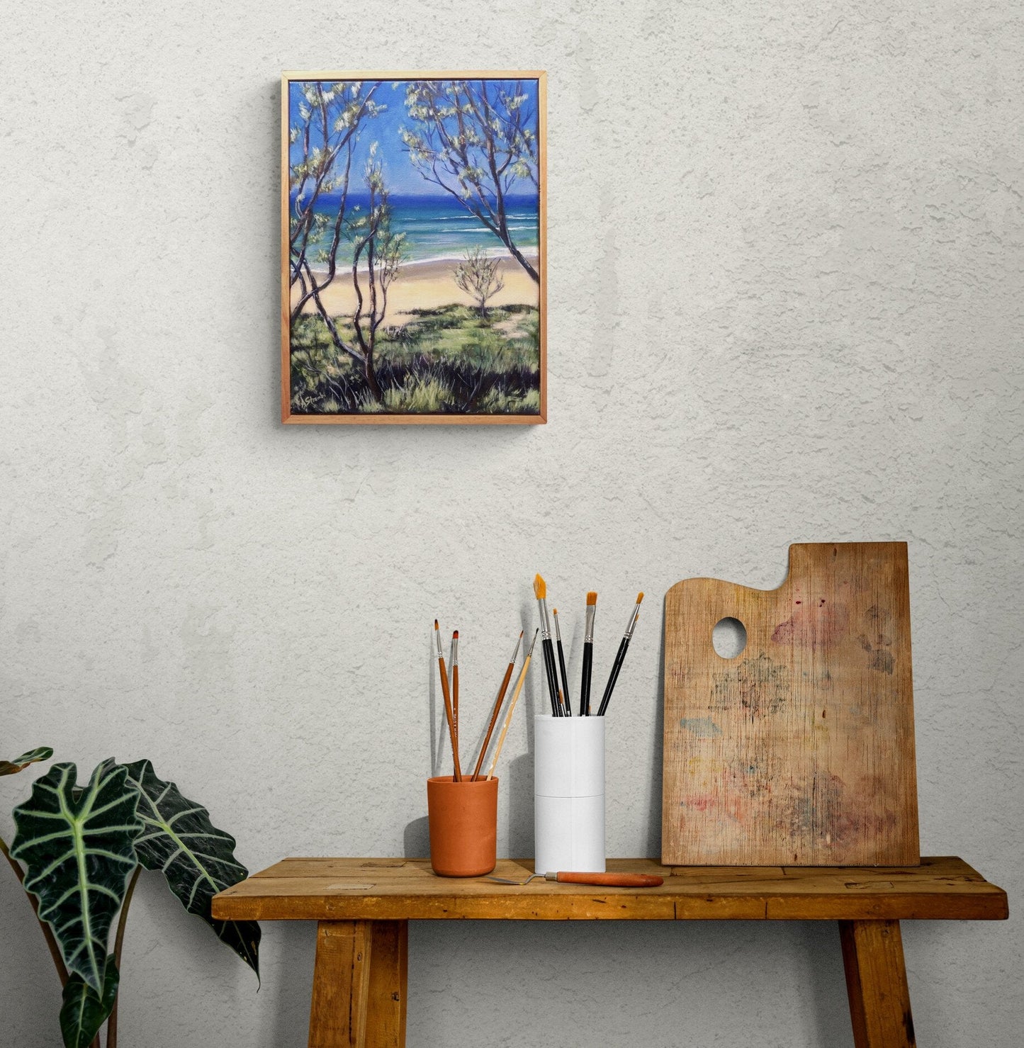 Beach Glimpse at Wooli - Gold Coast Gallery Of ArtAnne Strambi