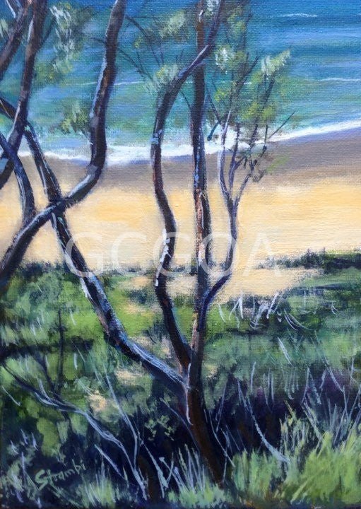 Beach Glimpse at Wooli - Gold Coast Gallery Of ArtAnne Strambi