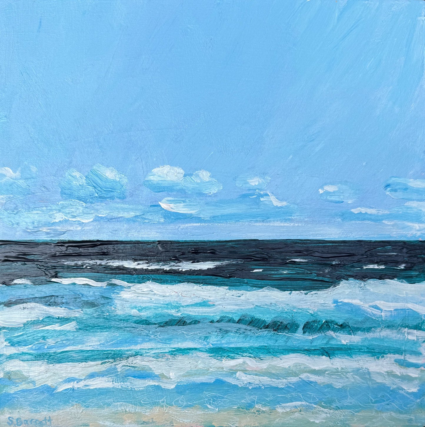 Beach In Blue - Gold Coast Gallery Of ArtSuzanne Barrett