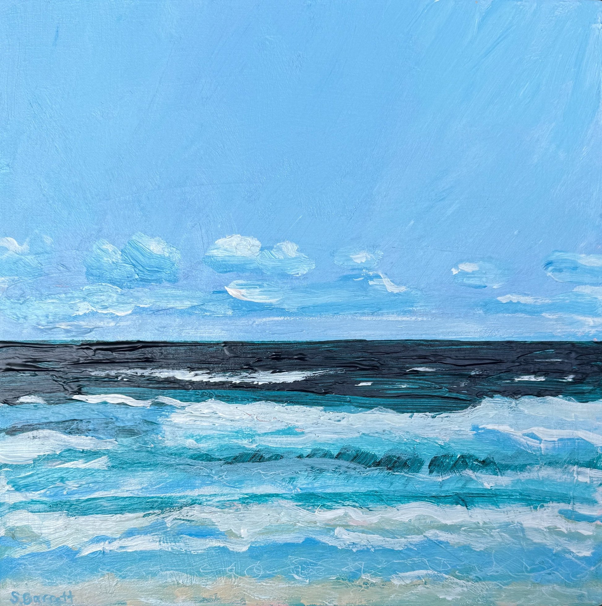 Beach In Blue - Gold Coast Gallery Of ArtSuzanne Barrett