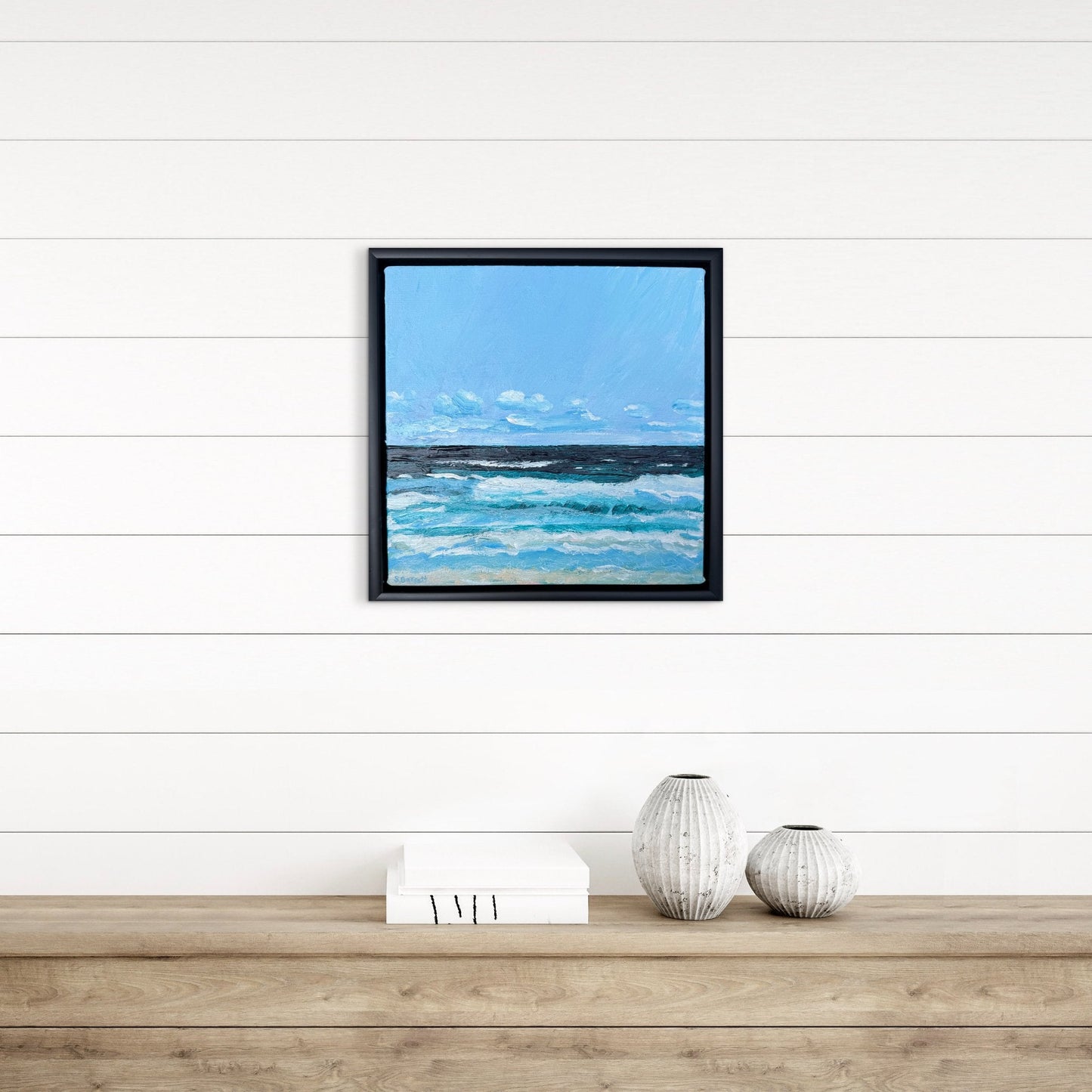 Beach In Blue - Gold Coast Gallery Of ArtSuzanne Barrett