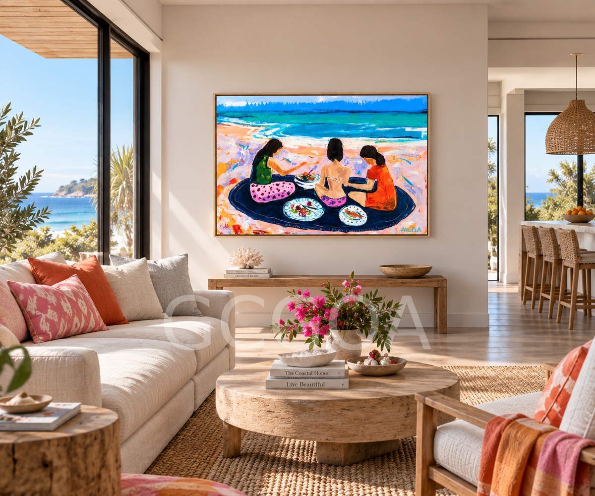 Beach Picnic - Original Art - Gold Coast Gallery Of ArtAngela Hawkey