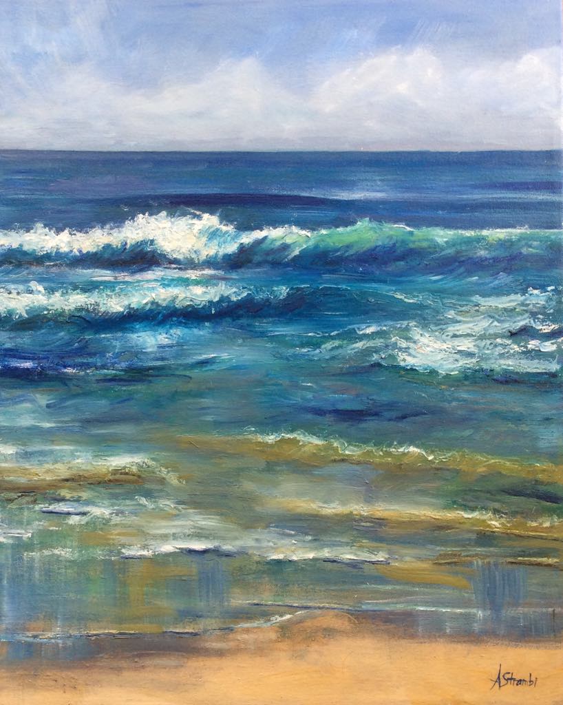 Beachside Waves - Gold Coast Gallery Of ArtAnne Strambi