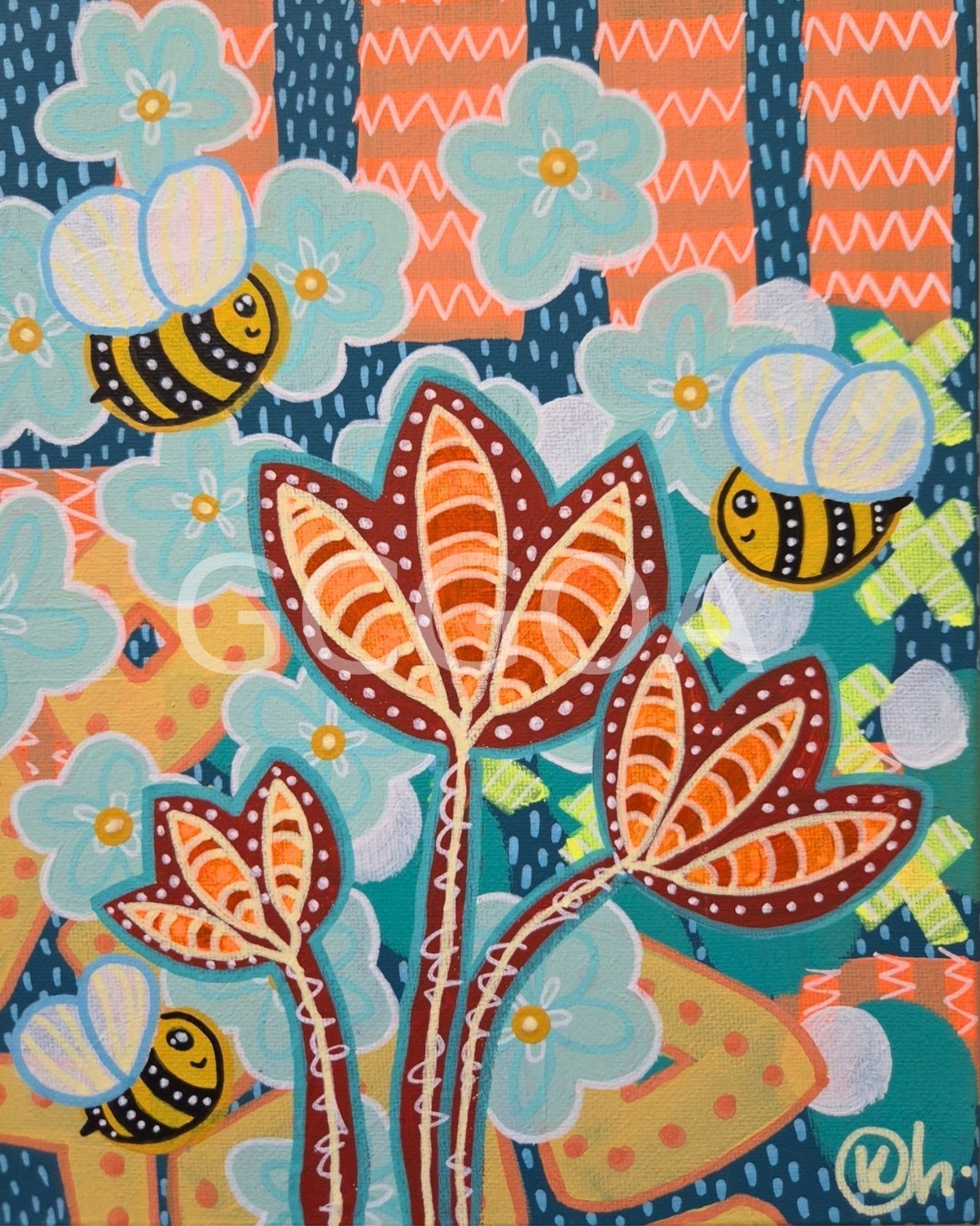 Bee Cute 4 - Gold Coast Gallery Of ArtKat Handley