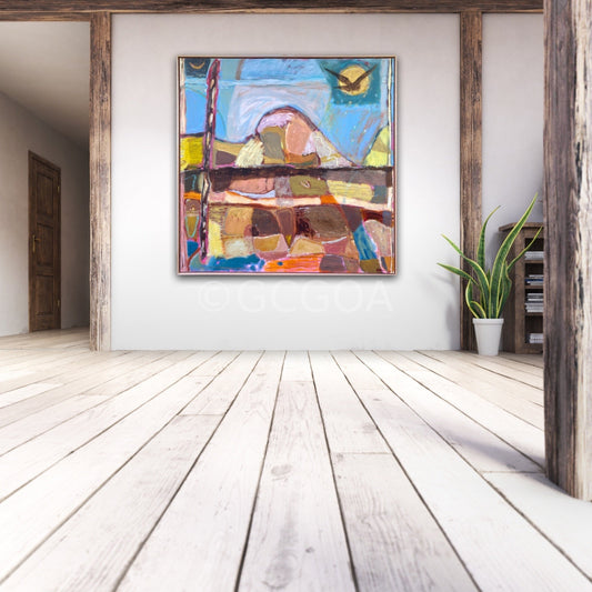 Black Cockatoo at Wave Rock - Original Art - Gold Coast Gallery Of ArtGreta Hounslow
